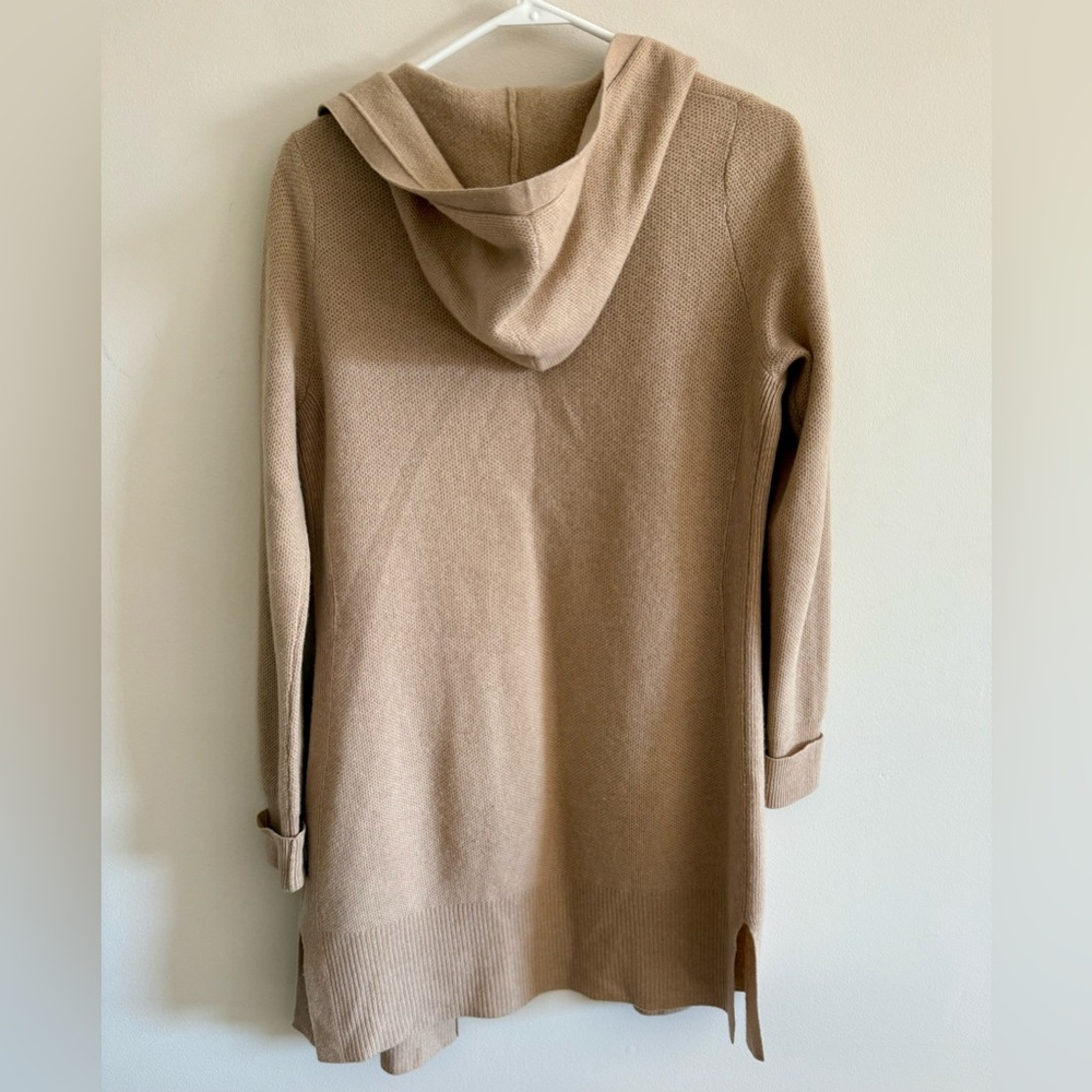 100% Cashmere St. Tropez Soft Camel Knit Cardigan Size Medum - Picture 4 of 5